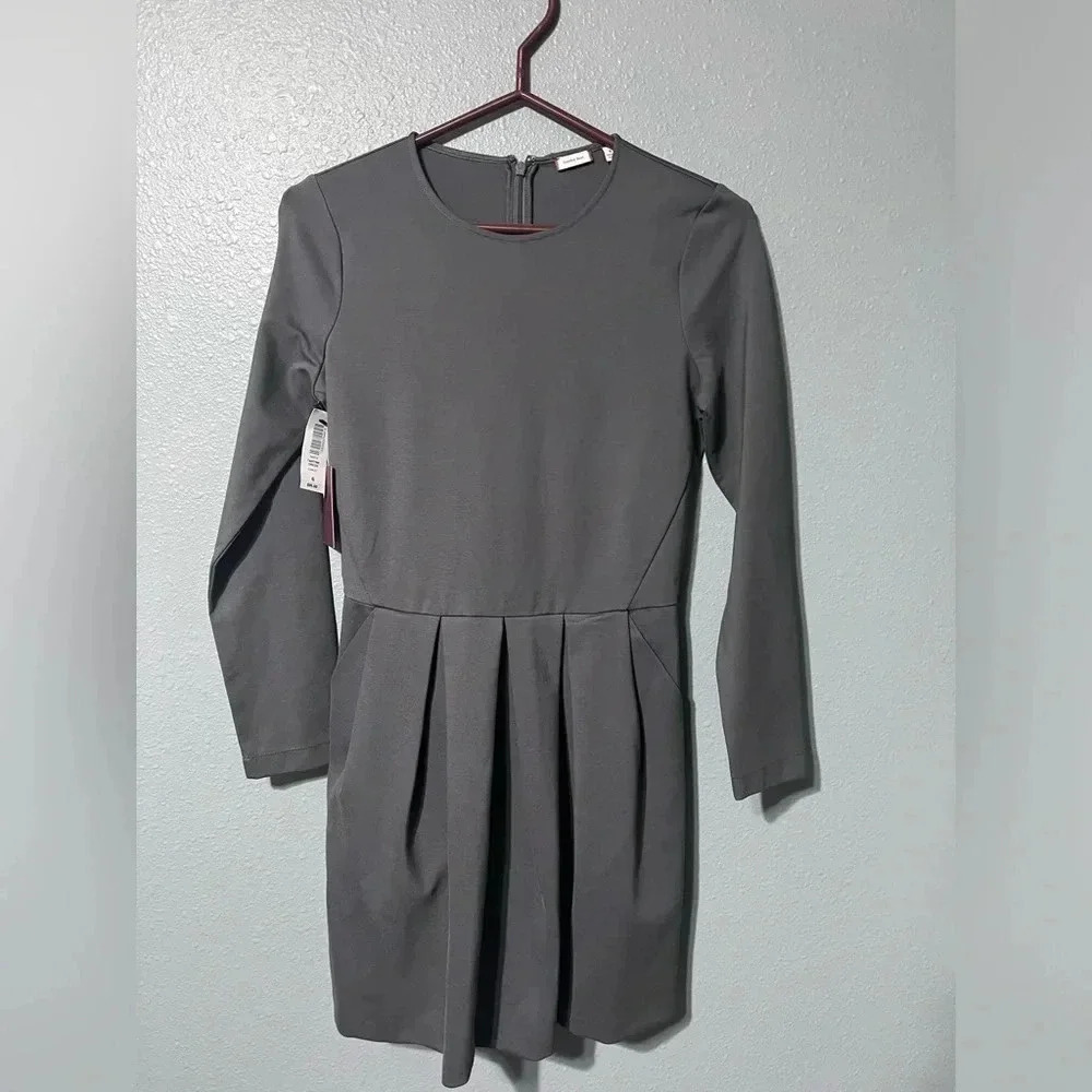 NWT Aritzia Sunday Best Tartine Dress Sz 6 Chalet Fit & Flare Long Sleeve Slim.